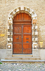 Italy, Ravenna old medieval door