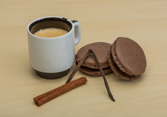 Coffee with macaroons