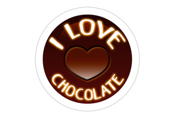 I Love Chocolate - Sticker