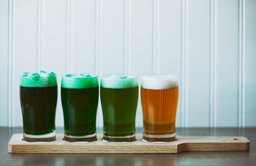 Green Beer Flight For St. Patrick's Day
