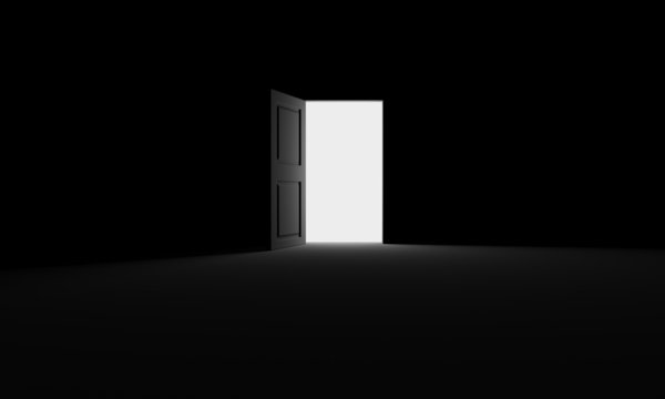 Open door into the darkness