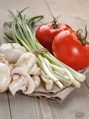 fresh organic vegetables for salad or something