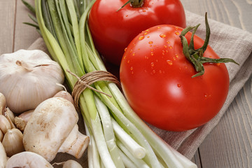 fresh organic vegetables for salad or something