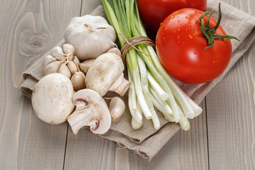 fresh organic vegetables for salad or something