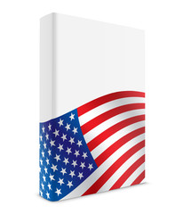 USA book cover flag white