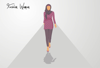 Woman fashion veil vector illustration logo