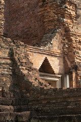texture of laterite building in ancient city,Thailand