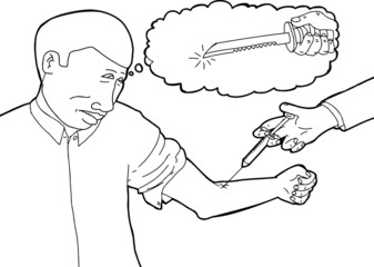 Worried Patient Afraid of Needle