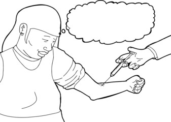 Woman Thinking About Injection