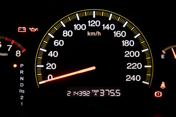 closeup car dashboard