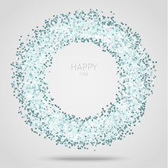 Blue circle confetti