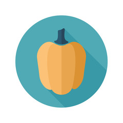 Pepper flat icon with long shadow