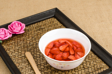 Strawberries in syrup