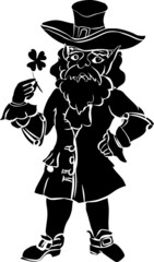 Silhouette of leprechaun