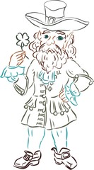 Sketch of leprechaun