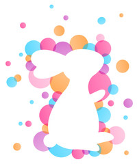 Osterhase Vektor bunt