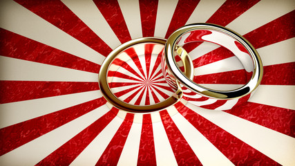 abstract background with 2 wedding rings