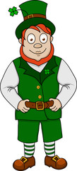 Funny leprechaun in vest