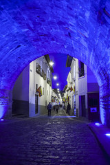 Entrance to the neighborhood of La Ronda, Quito, Ecuador