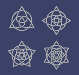 Set of celtic knot symbols