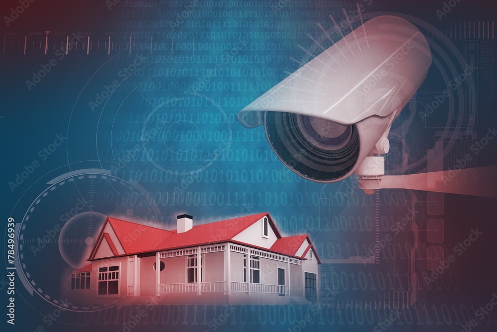 Poster composite image of cctv camera