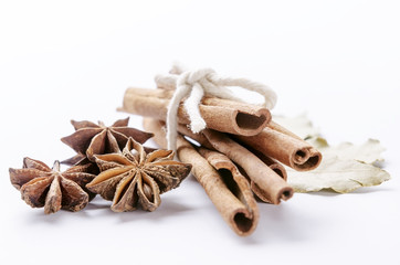 anise, cinnamon and bay leaf