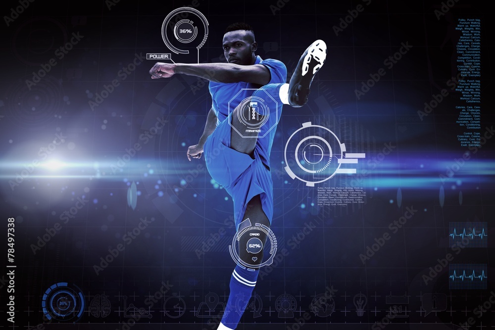 Poster composite image of football player
