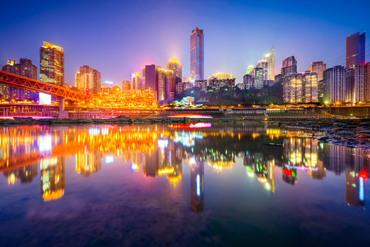 Chongqing, China Skyline on the Jialing River