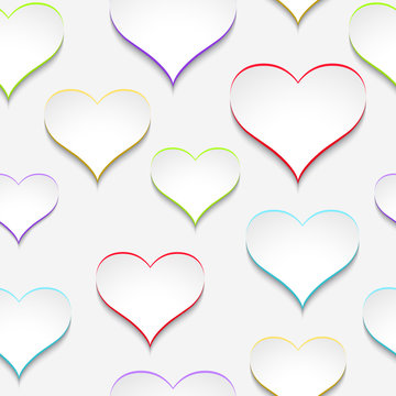 Vector paper hearts