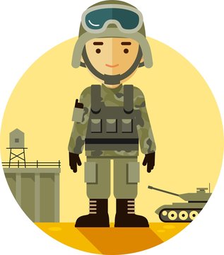 recommend clip art: Soldier in uniform