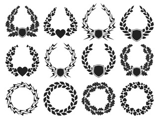 Laurel wreath vector collection