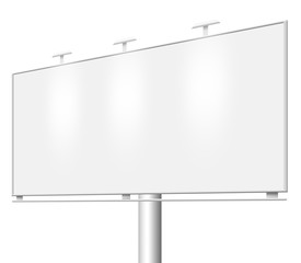 Obraz premium Blank billboard isolated on white background