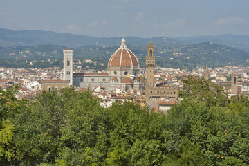 Fototapeta na wymiar Cityscape of Florence, Italy with the Duomo Cathedral