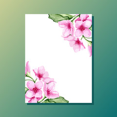 Blossom cherry invitation