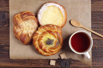 Tea and fresh buns