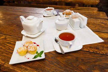 Romantic breakfast for two