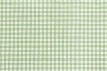 green checkered fabric tablecloth