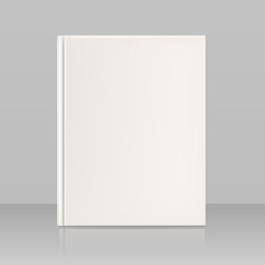 Blank vertical book cover, look full face. Vector illustration
