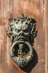 Italian door knocker: face terrifying