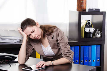 business woman use the tablet