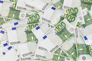 Hundred euro banknotes