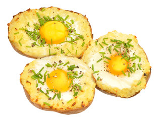 Egg Filled Baked Potatoes