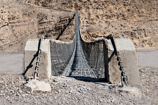 Modern metal bridge