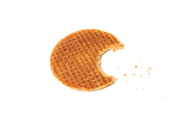 food waffle with caramel