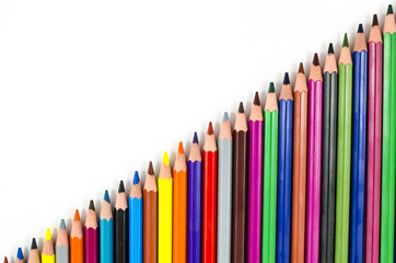 Color pencils isolated on white