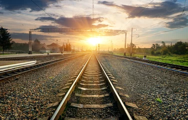 Foto auf Acrylglas Eisenbahn Bahn und Bahnhof
