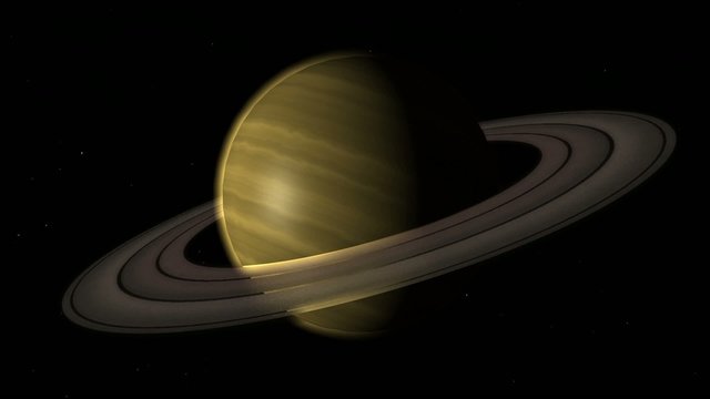 Il pianeta Saturno con gli anelli
