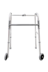 Adjustable walker for elderly, disabled isolated on white