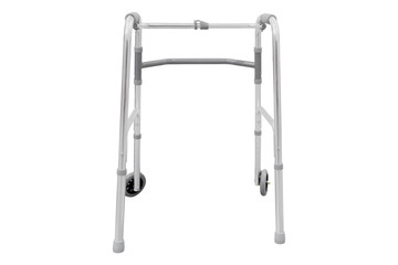 Adjustable folding walker for elderly, disabled