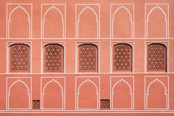 Fotobehang Pattern on the palace, Jaipur © saiko3p